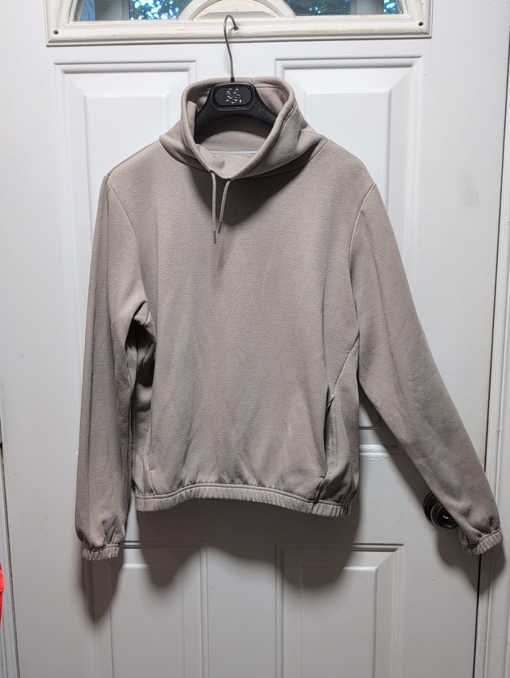 Athletic Works Taupe Turtleneck Fleece Pullover